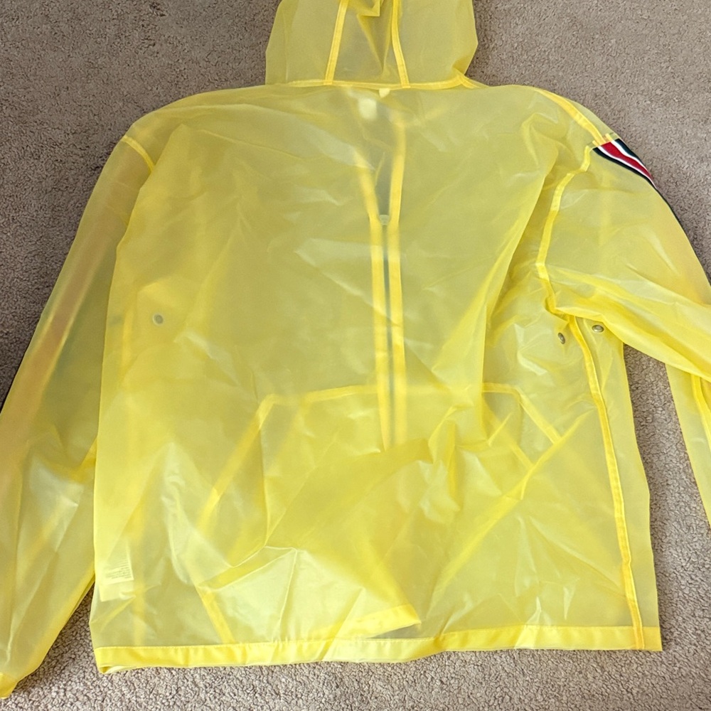 Calvin Klein Yellow Rain Coat with Red Logo - Picture 6 of 7